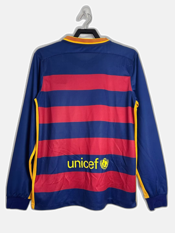 Barcelona 15/16 I Home Jersey - Long Sleeve Retro Version