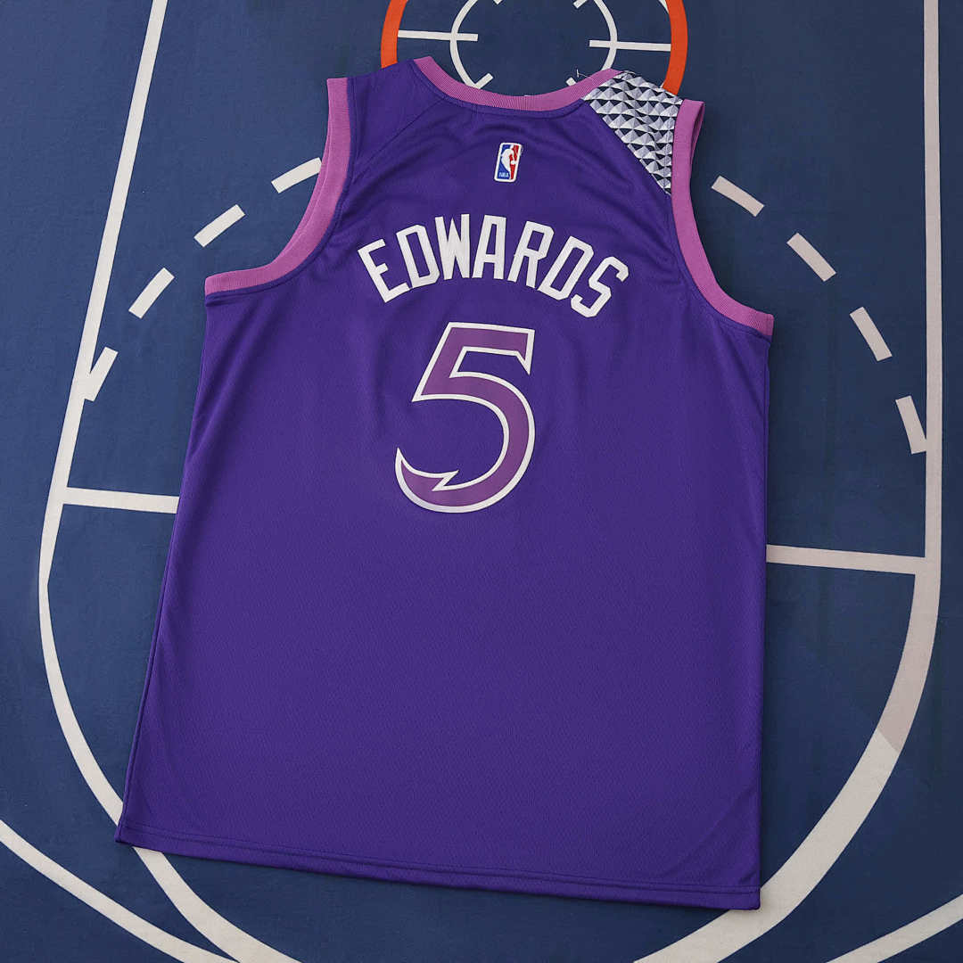 NBA Minnesota Timberwolves Purple 5#EDWARDS 2025/26