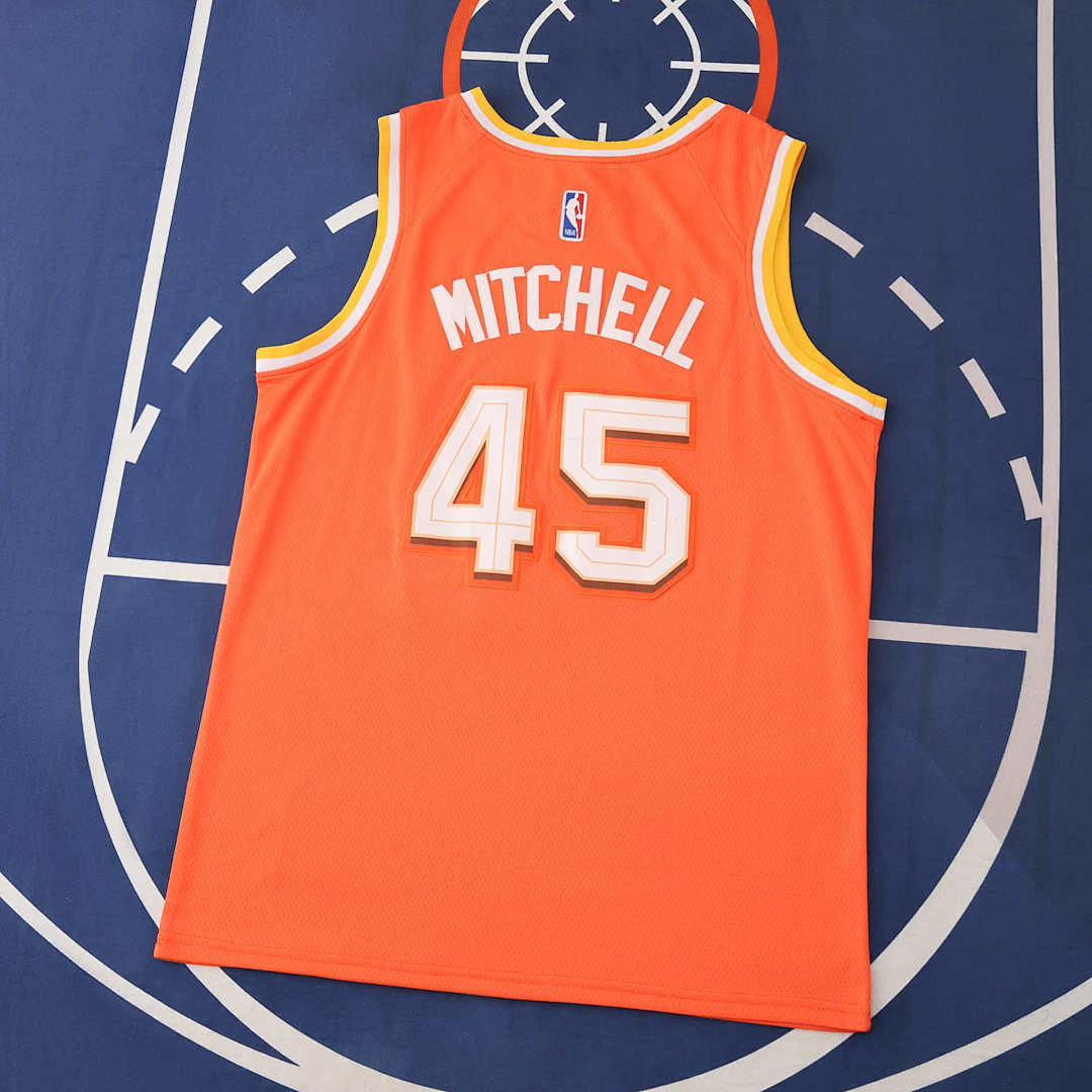 NBA Cleveland Cavaliers orange 45#MITCHELL 2025/26