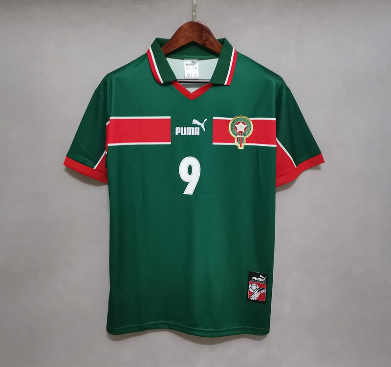 Morocco Away Green Retro Jersey 1998