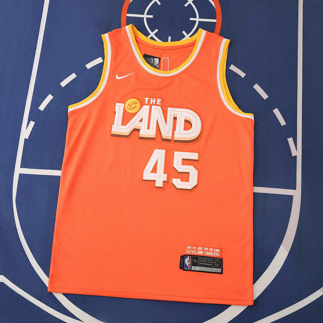 NBA Cleveland Cavaliers orange 45#MITCHELL 2025/26