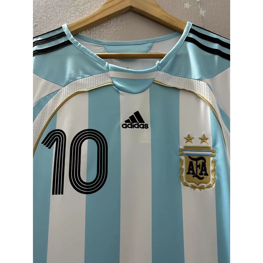 RIQUELME #10 Argentina Retro Jersey Home 2006