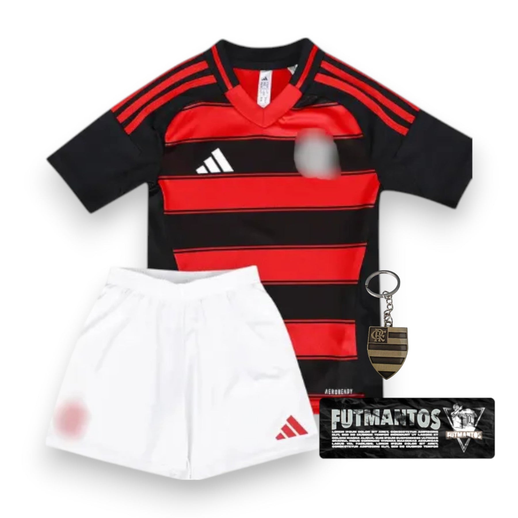 Conjunto Infantil Flamengo CRF I 25/26 - Preto e Vermelho