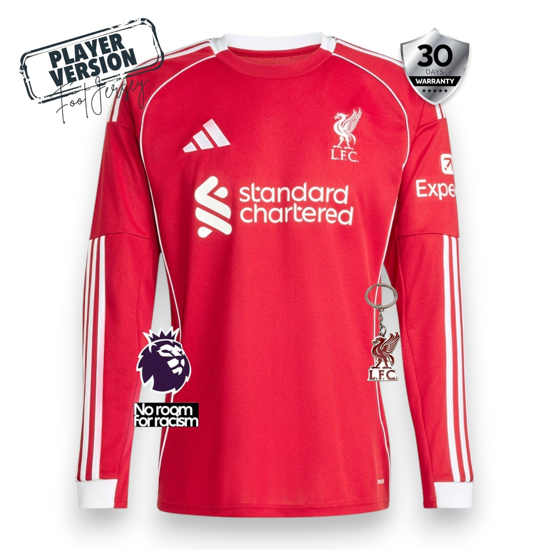Liverpool Home Player Jersey 2025/26 - Long Sleeve