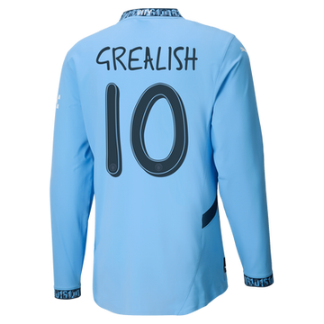#10 Grealish Manchester City Home Jersey 2024/2025 Long Sleeve