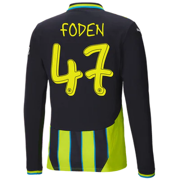#47 Foden Manchester City Away Jersey 2024/2025 Long Sleeve