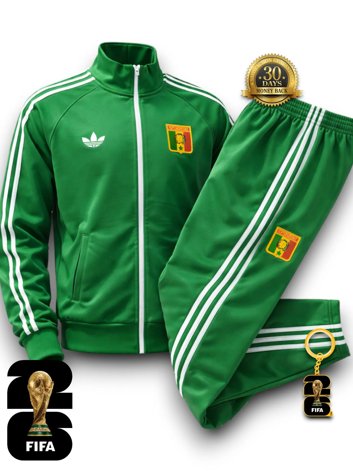 Senegal World Cup 2026 Hoodie TrackSuit Green Jacket