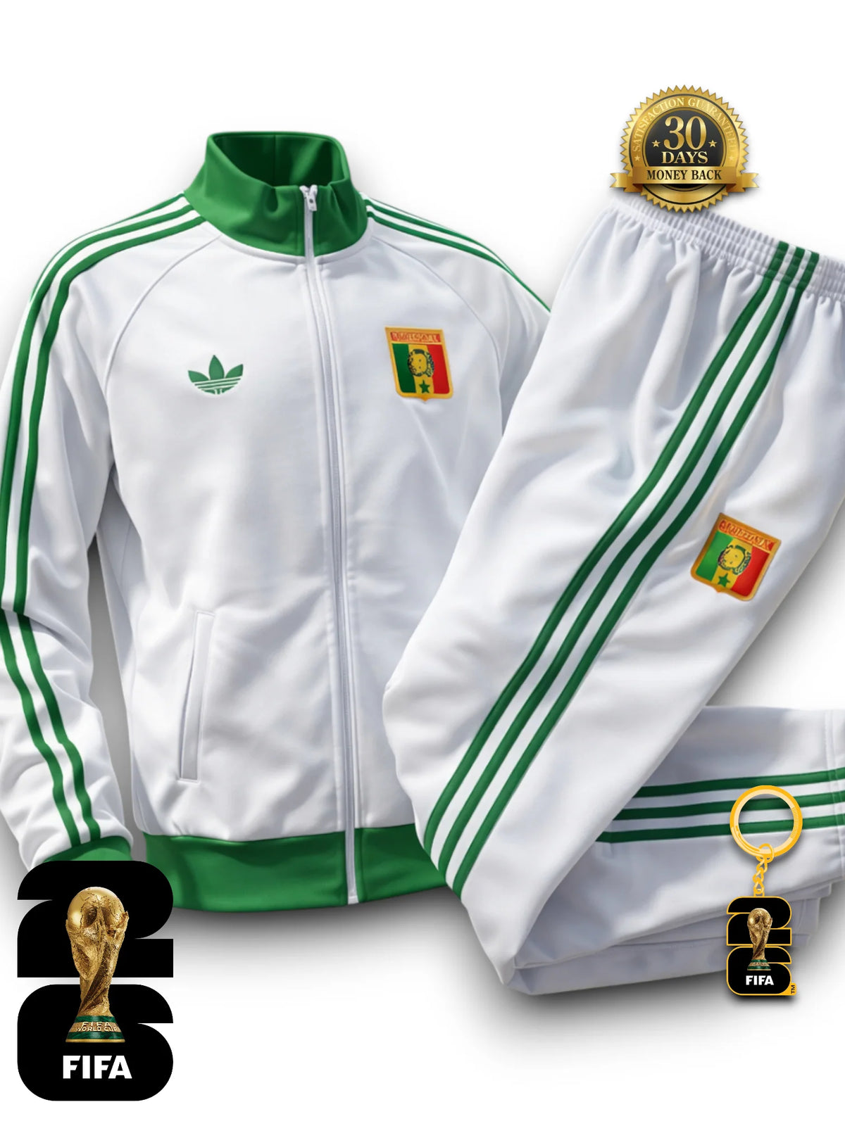 Senegal World Cup 2026 Hoodie TrackSuit White Jacket