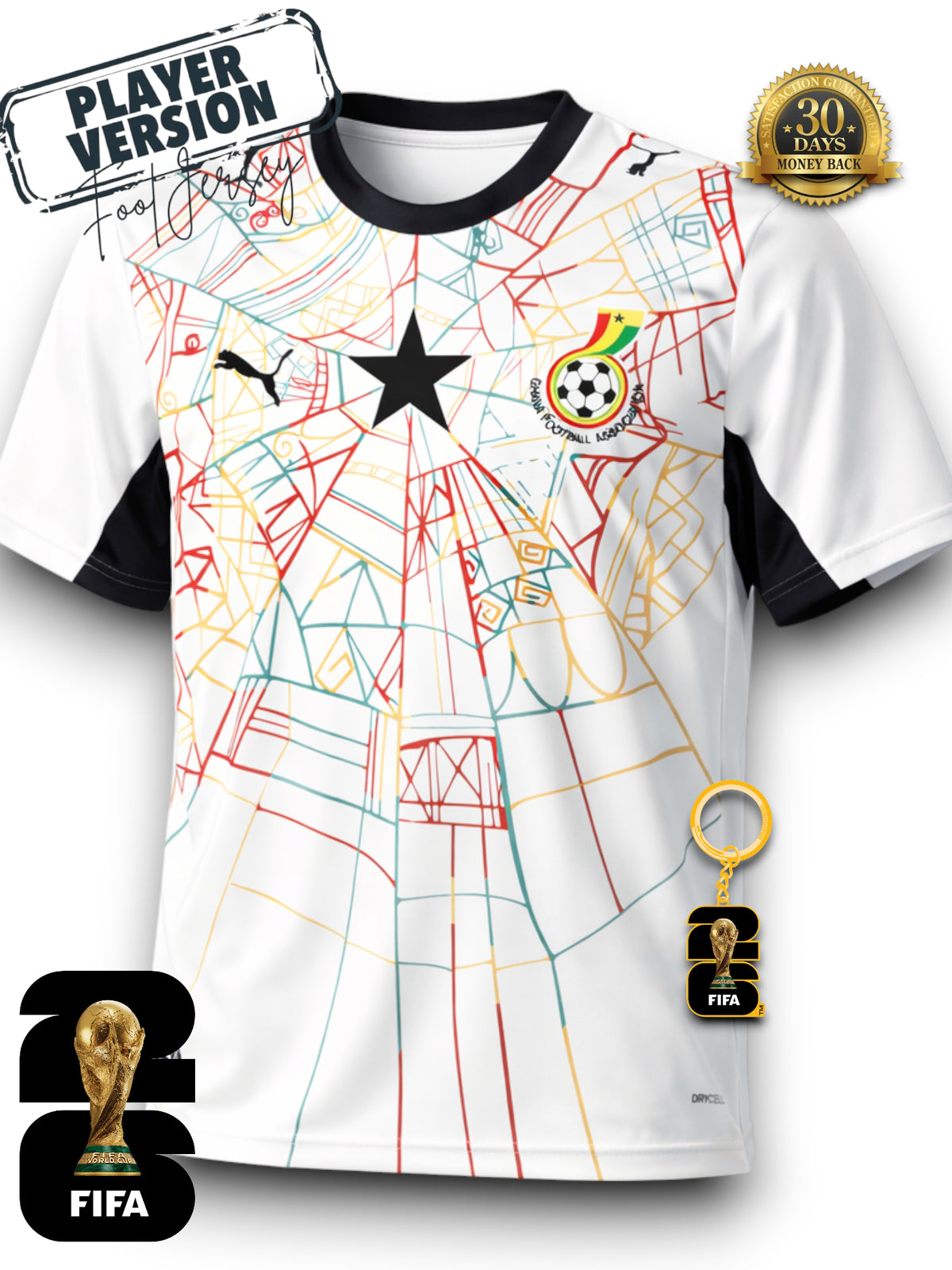 Ghana World Cup 2026 Jersey - Player Version