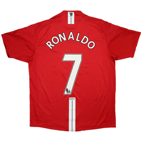 RONALDO #7 Manchester United Retro Jersey Home 2007/08
