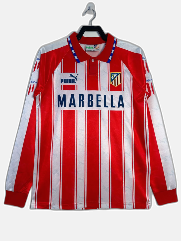 Atletico Madrid 94/95 I Home Jersey - Long Sleeve Retro Version