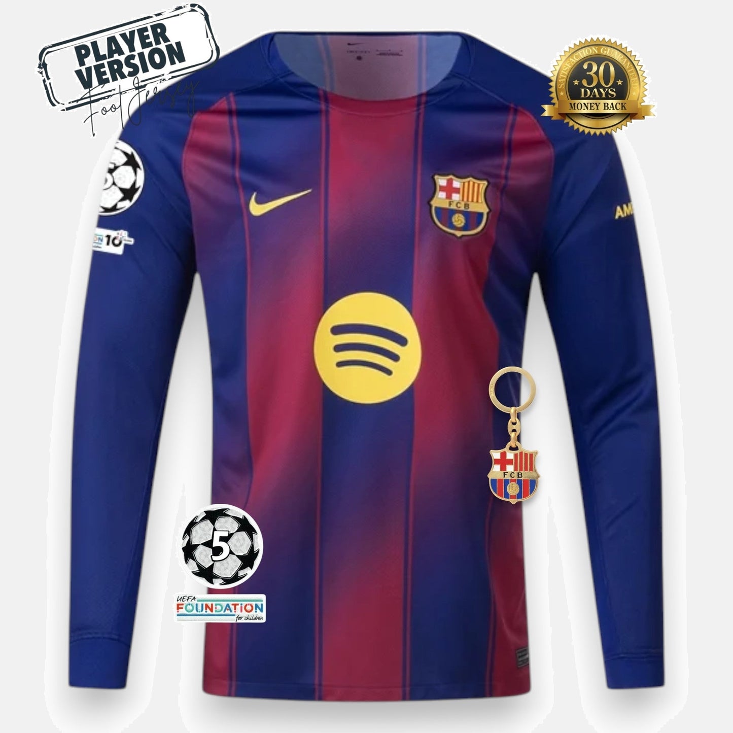 Barcelona 25/26 Home Player Jersey - Long Sleeve