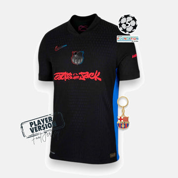 Barcelona Player Jersey Away X Travis Scott