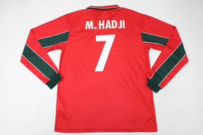 Morocco 1998 Away Red Retro Jersey - Long Sleeve