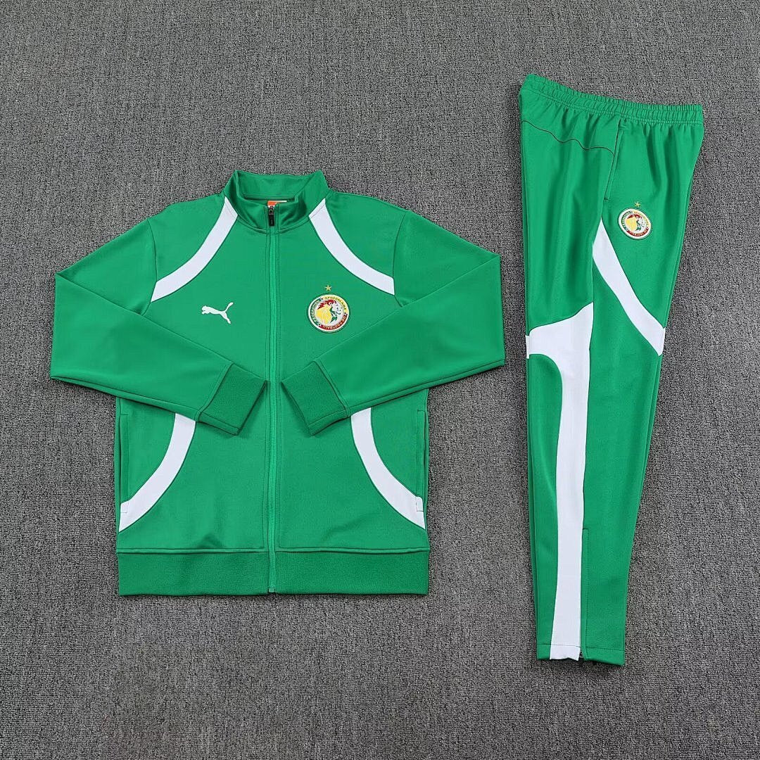 Senegal 2025 Full-Zip Green TrackSuit