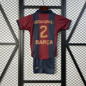 Kids Travis Scott x FC Barcelona Retro Kit 2000/01 Home Skeleton