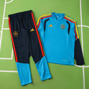 Spain World Cup 2026 Half-Zip Training Suit Set Blue