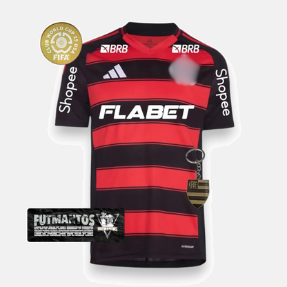 Camisa Flamengo CRF I 25/26 - Super Mundial - Com Patrocínios