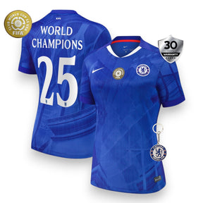 Chelsea Home Jersey 25/26 - Womens - with World Champions 25 printing