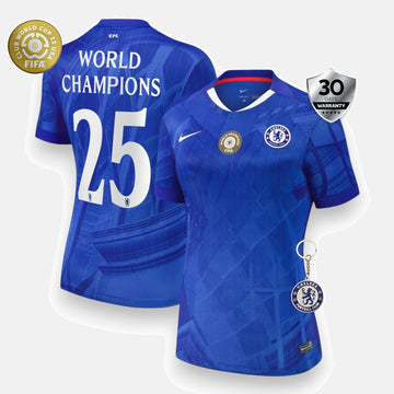 Chelsea Home Jersey 25/26 - Womens - with World Champions 25 printing