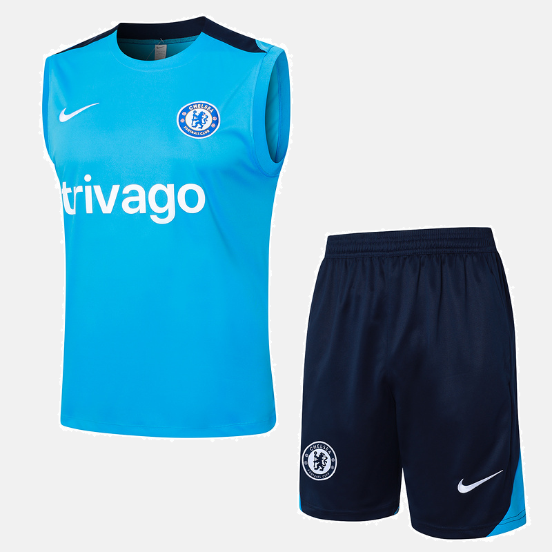 Chelsea Kit Training Jersey + Shorts - No Sleeve