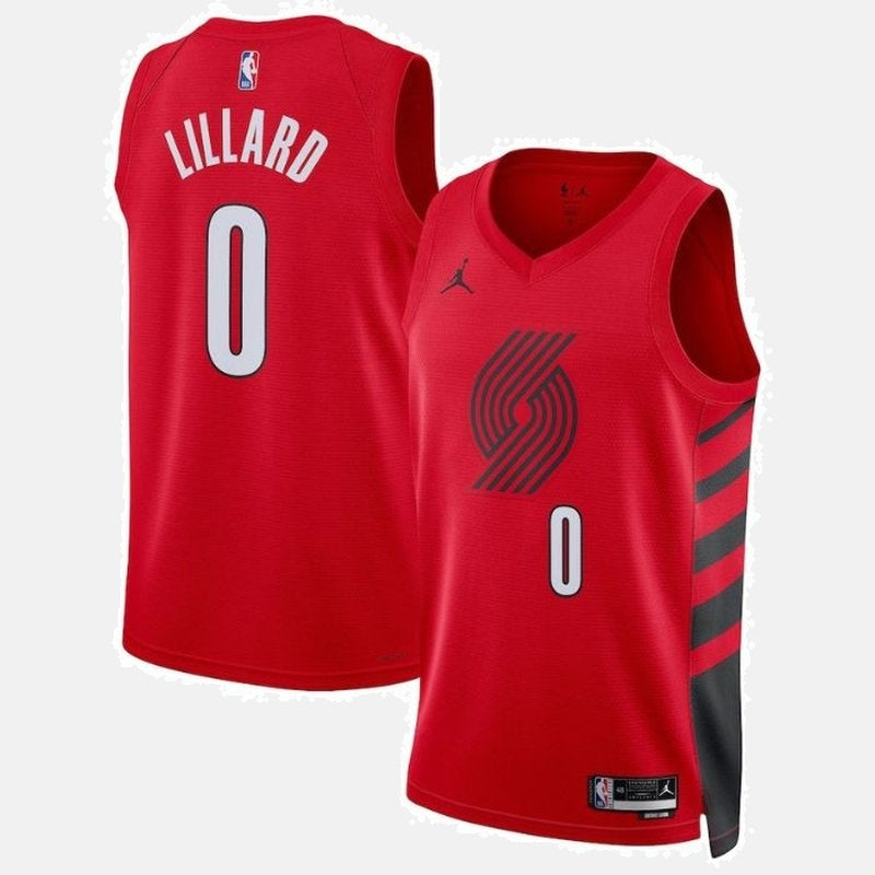 Damian Lillard Portland Trail Blazers 2023 Statement Edition NBA Jersey - Red