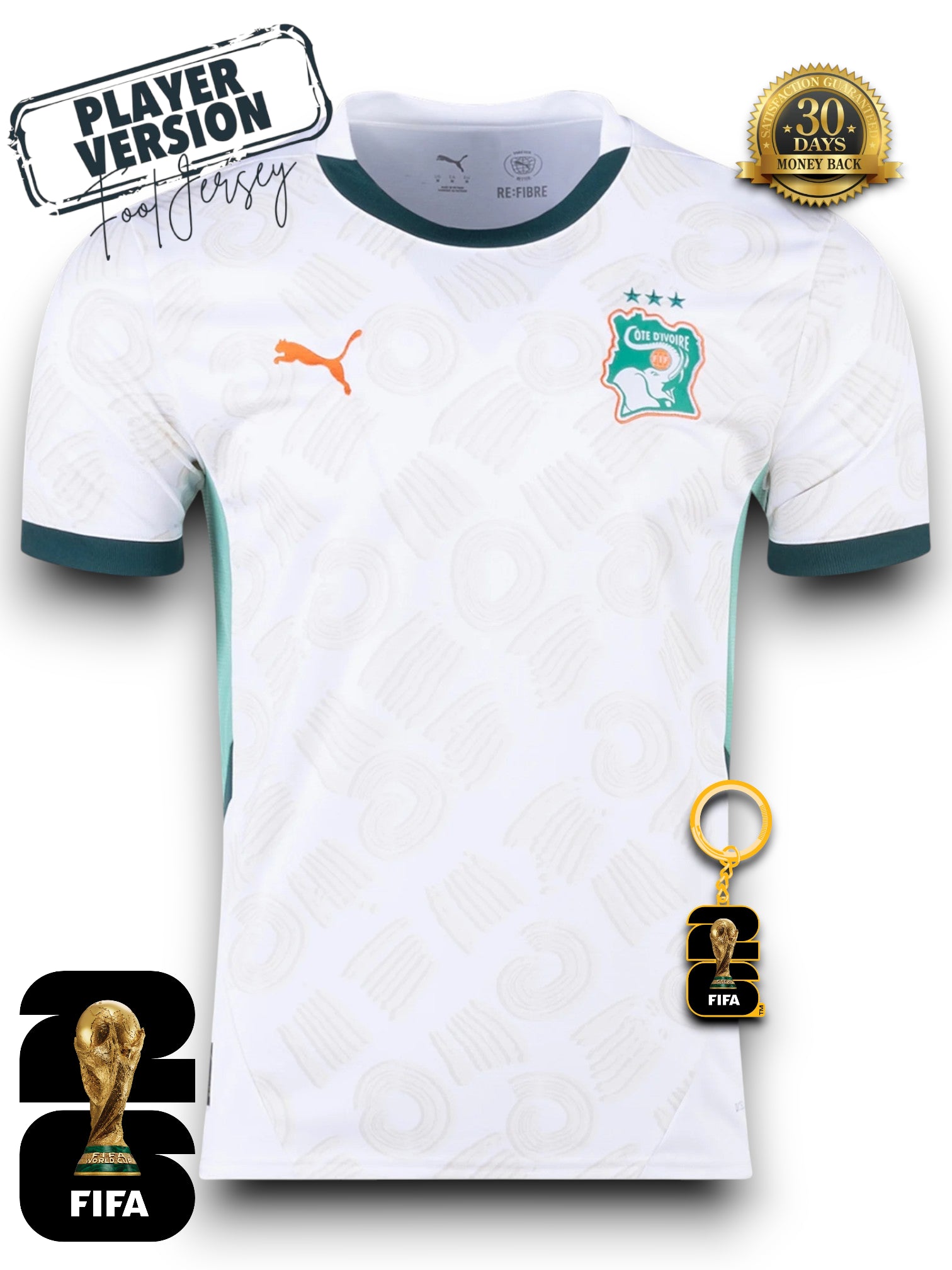 Ivory Coast World Cup 2026 Away Jersey - Player Version