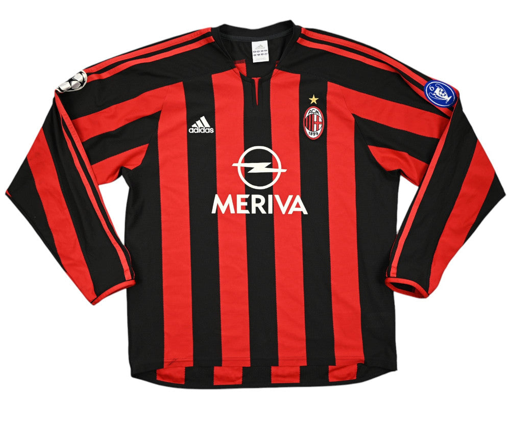 AC Milan 03/04 I Home Jersey - Long Sleeve Retro Version