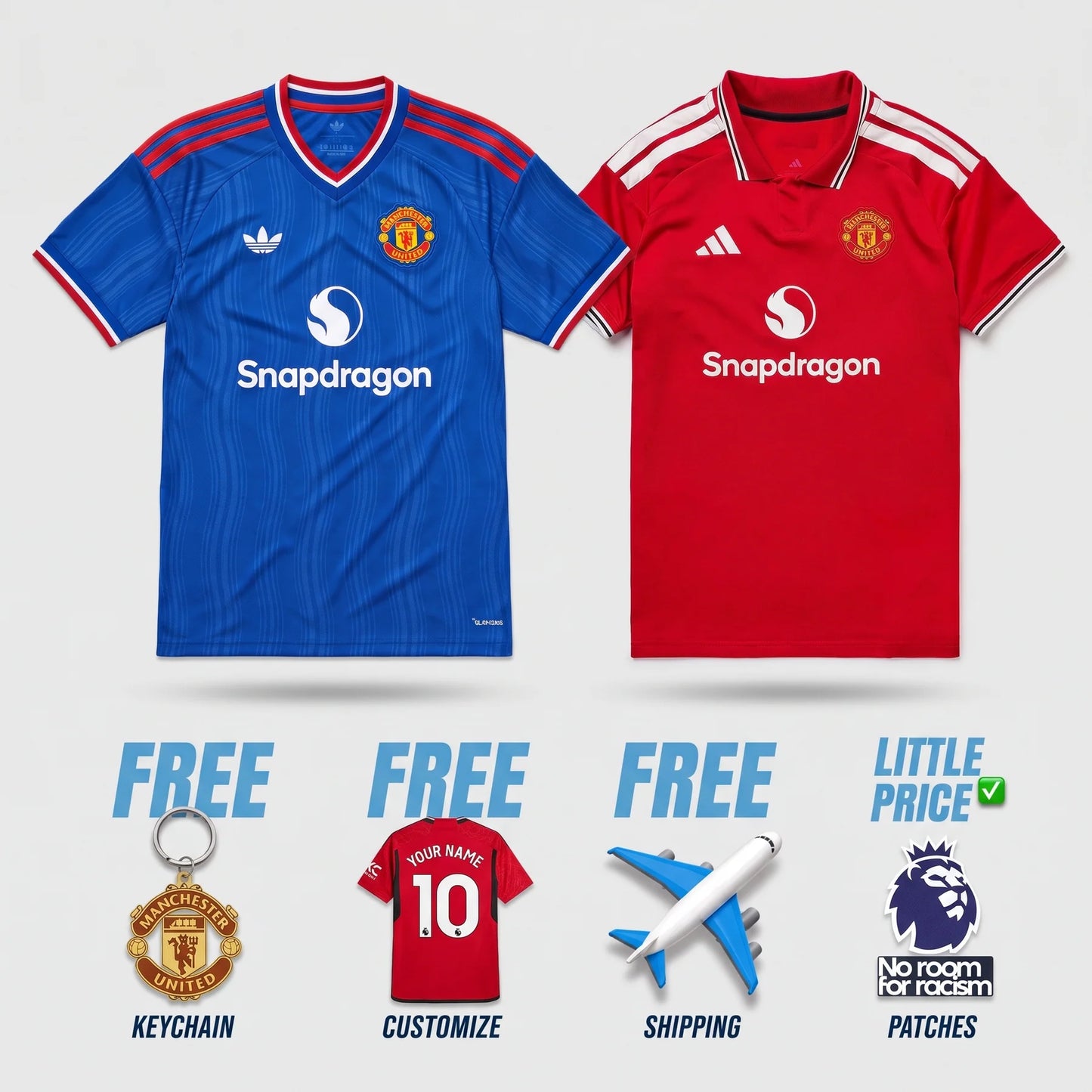 Manchester United Home and Away Fan 2026/27 Combo