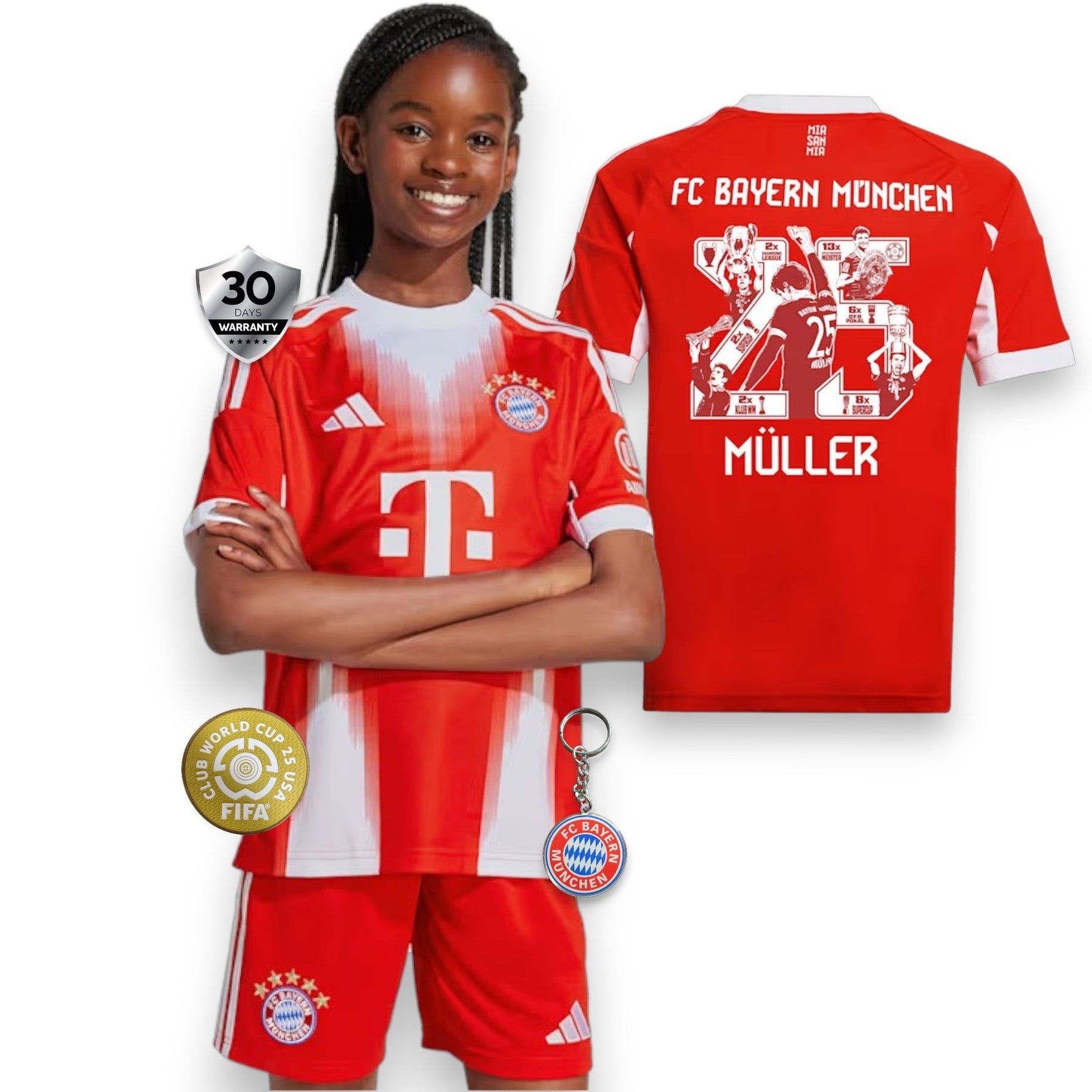 Kids Bayern Munich Jersey Home 2025/26 - Müller Special Edition