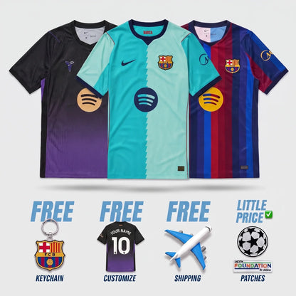 Barcelona Home, Away, and Third 2026/27 Combo