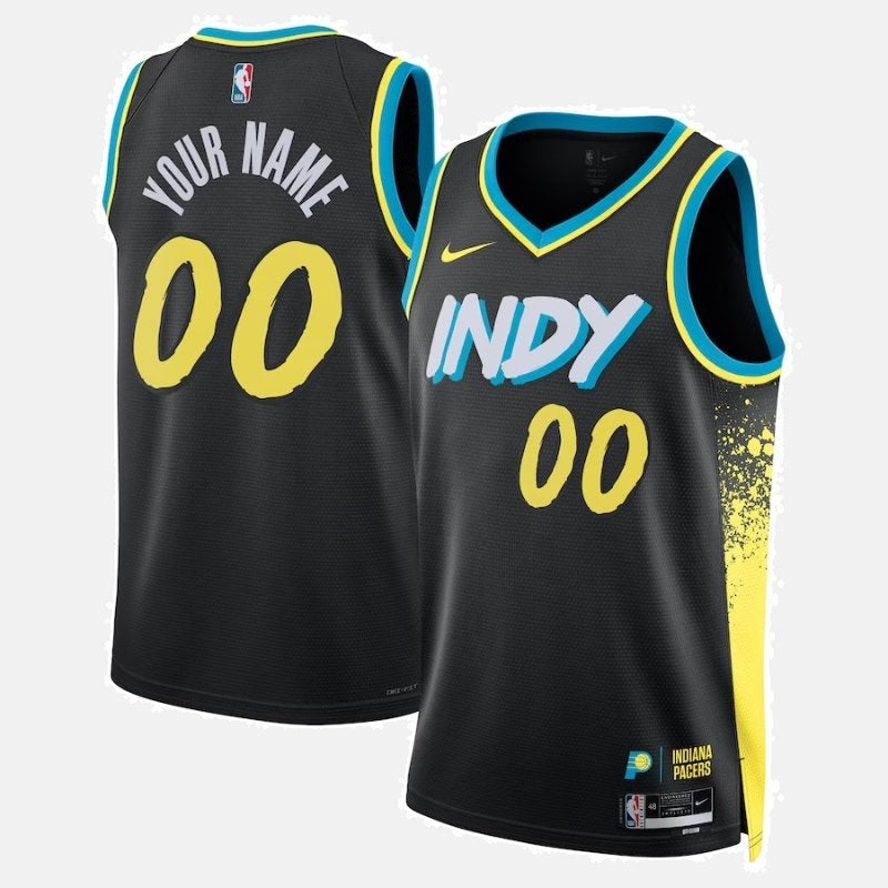 Indiana Pacers Unisex 23/24 NBA Jersey - Black - City Edition