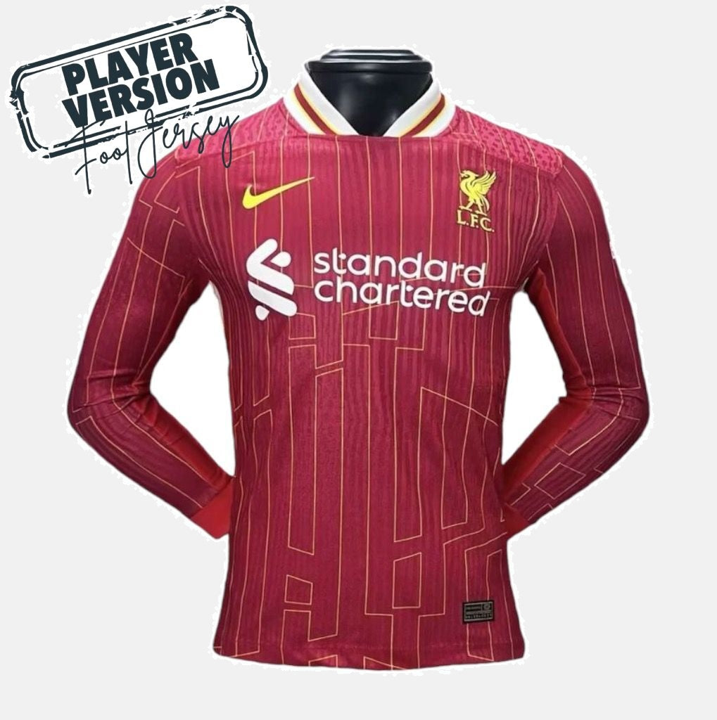 Liverpool Player Home Jersey 2024/2025 Long Sleeve