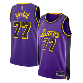 Luka Don������������������i������������������ - Los Angeles Lakers Statement Edition 2024 NBA Jersey - Purple - Unisex