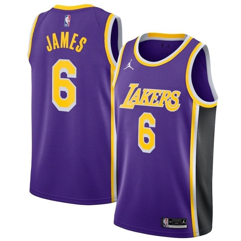 Los Angeles Lakers LeBron James Purple #6 2021/22 Player NBA Jersey