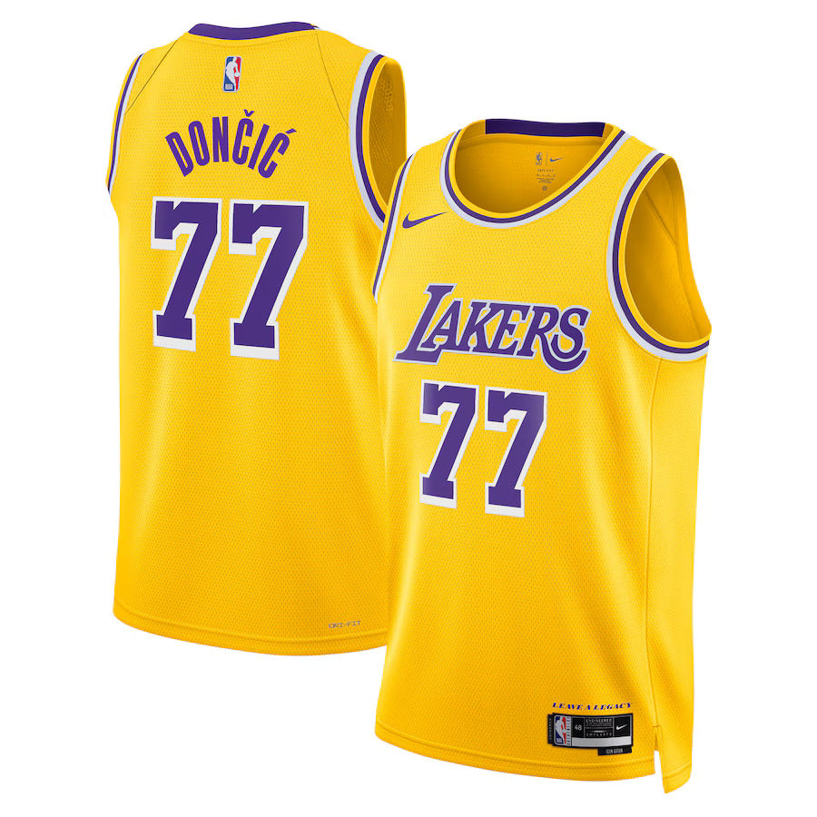 Luka Don������������������i������������������ - Los Angeles Lakers Icon Edition 2024 NBA Jersey - Gold - Unisex