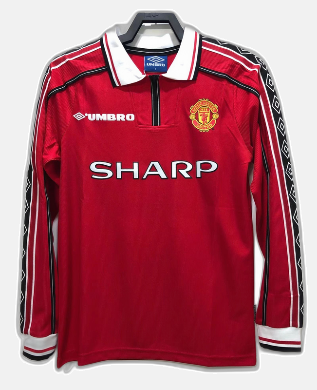 Manchester United 1998 I Home Jersey - Long Sleeve Retro Version