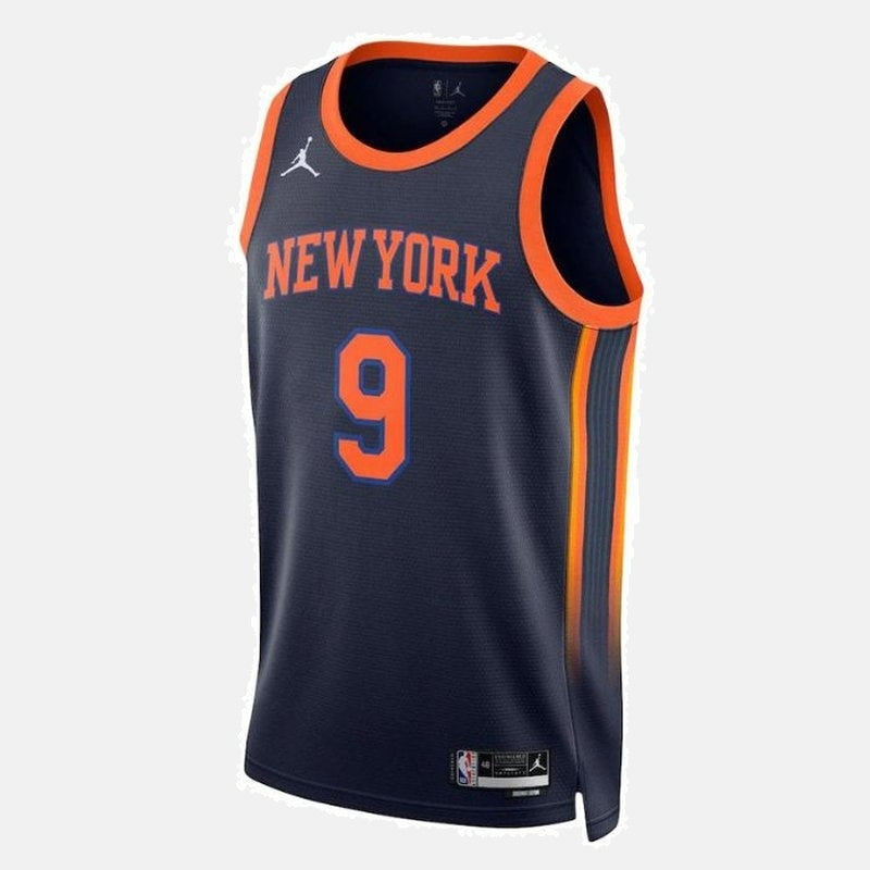 RJ Barrett New York Knicks  2023 NBA Jersey - Statement Edition - Navy