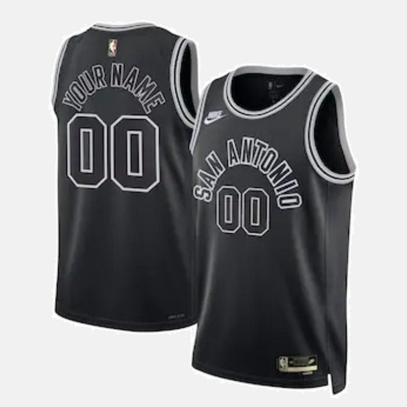 San Antonio Spurs Unisex 2023 NBA Jersey - Classic Edition - Black