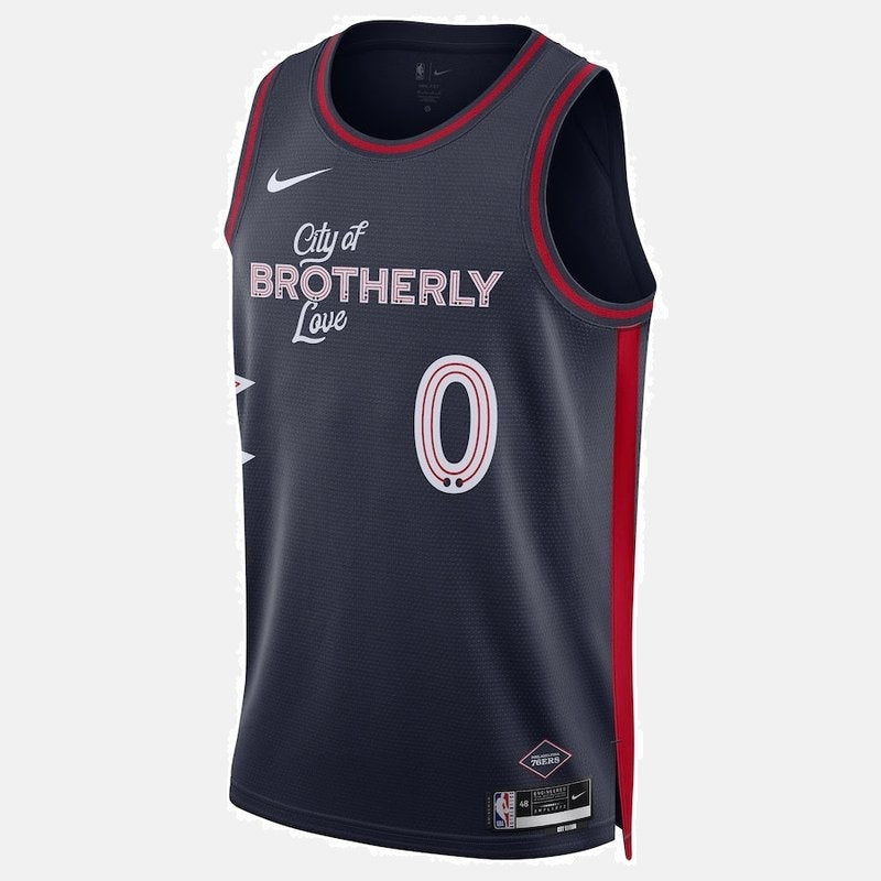 Tyrese Maxey Philadelphia 76ers Unisex 23/24 NBA Jersey - Navy - City Edition